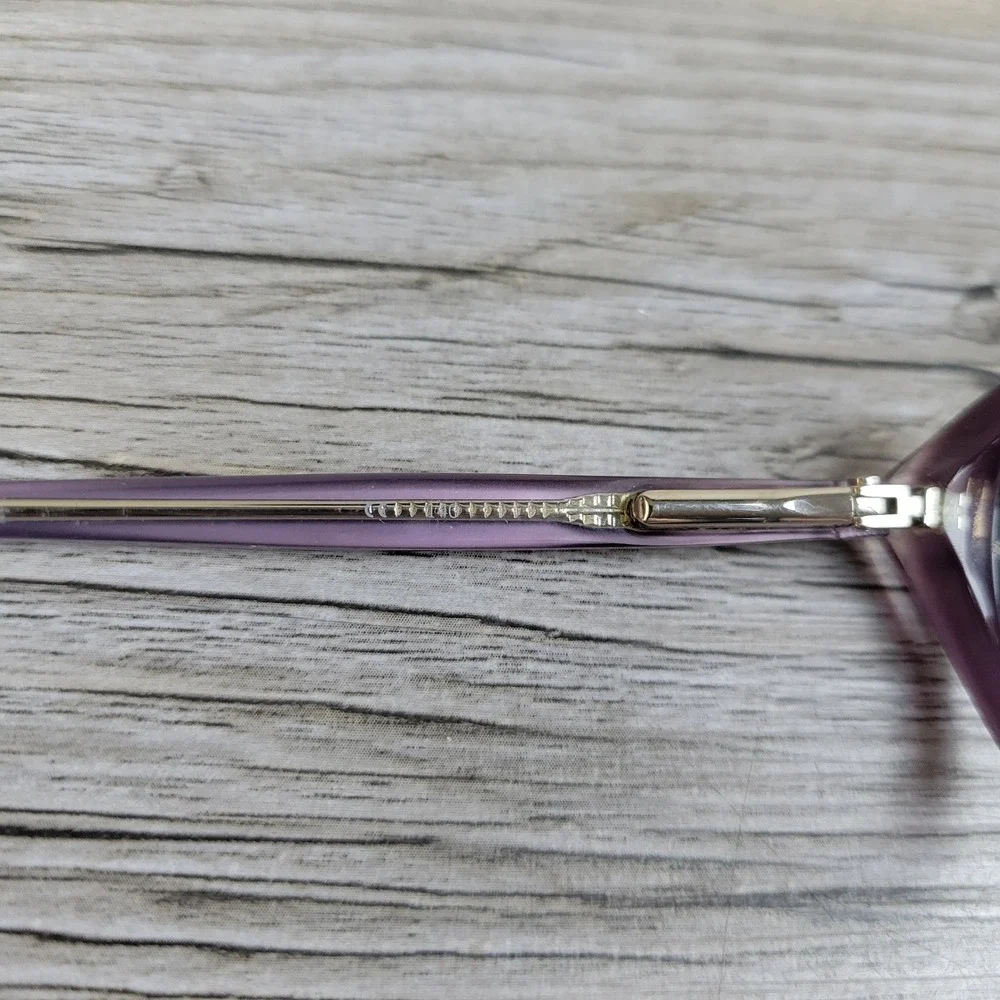 Coach Eyeglasses Holly (504) Black Purple Oval Frames Womens 50-16-135